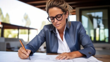 Une femme rédigeant son contrat